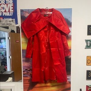 Chic Red Women's Trench Coat